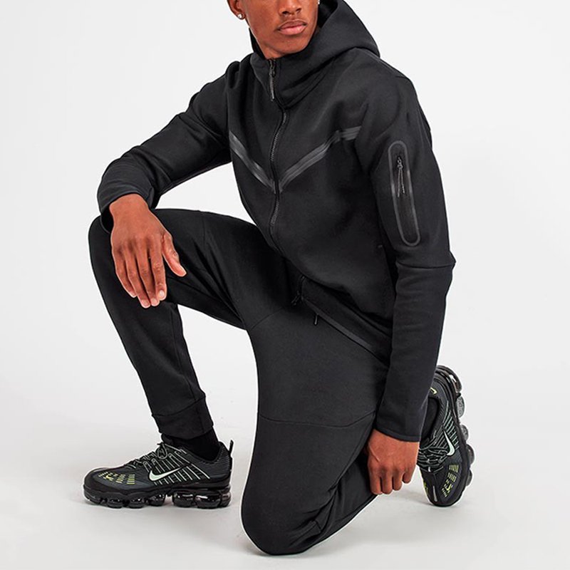 Oversized Hoodie Jogger heavyweight Custom Mens Cotton Fleece 2pcs Set Hoodie Sweatpants Casual Men Sweatsuits with side panel