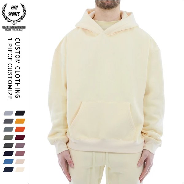 Manufacture oversized Mens plained, sweats boxy No string Boxy Hoodies for high quality drop shoulder heavy weight Hoodie OEM