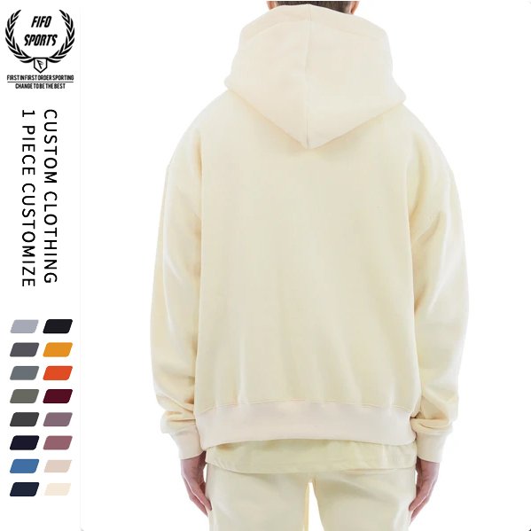 Manufacture oversized Mens plained, sweats boxy No string Boxy Hoodies for high quality drop shoulder heavy weight Hoodie OEM