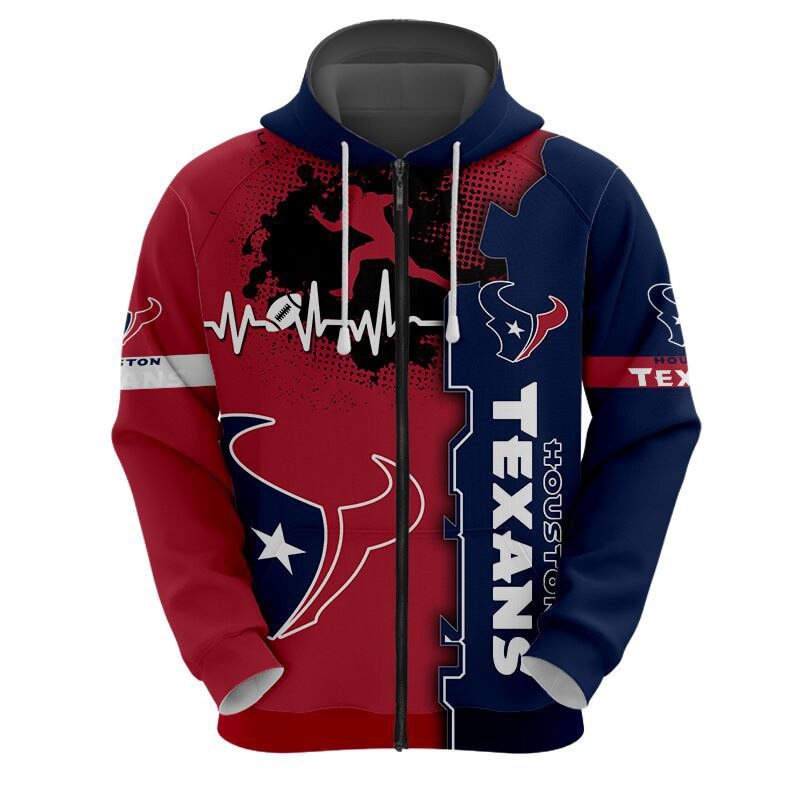 Manufacturer New American Football Team Sports Hoodies Winter Wearing Zipper up Sweatshirts Casual Sports Men's Hoodies
