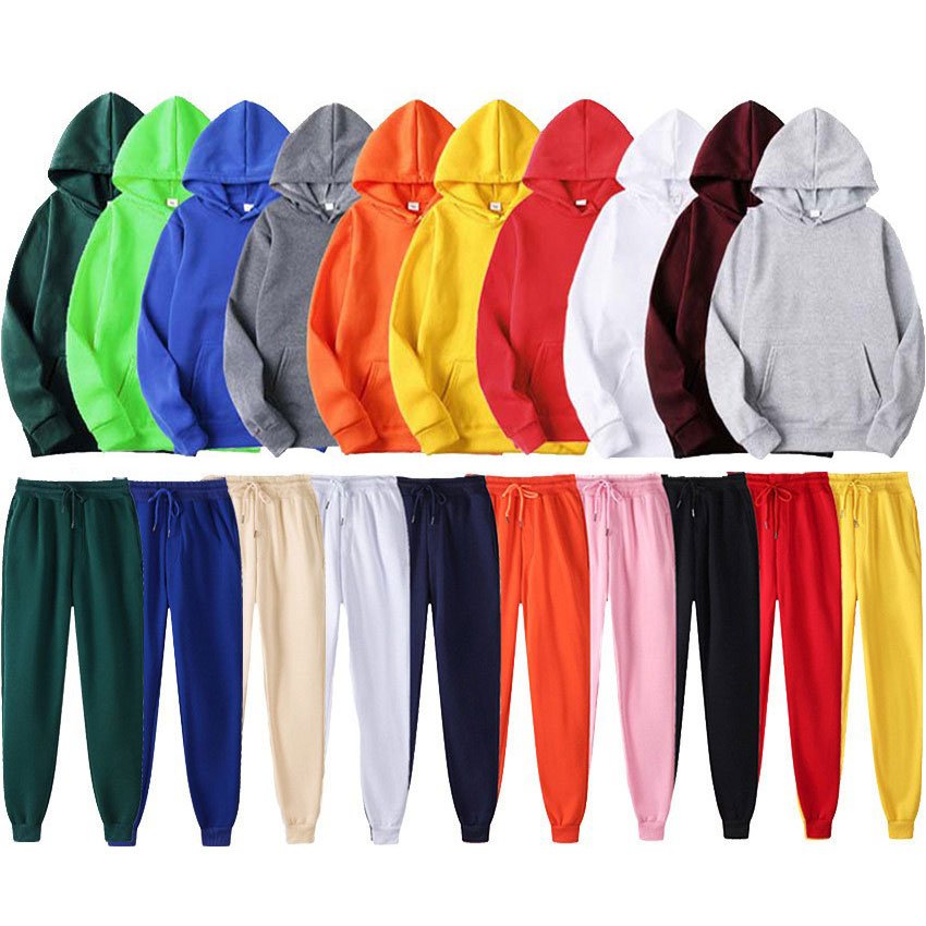 US size men's hoodies & sweatshirts plain blank hoodies embroidered logo private label 100 polyester customize hoodie set unisex
