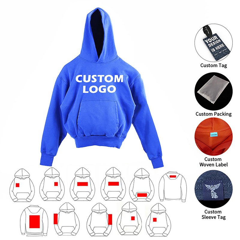 Custom Cotton High Quality Fleece Heavyweight Kanye west Streetwear Oversized Boxy Cropped Men Hoodies