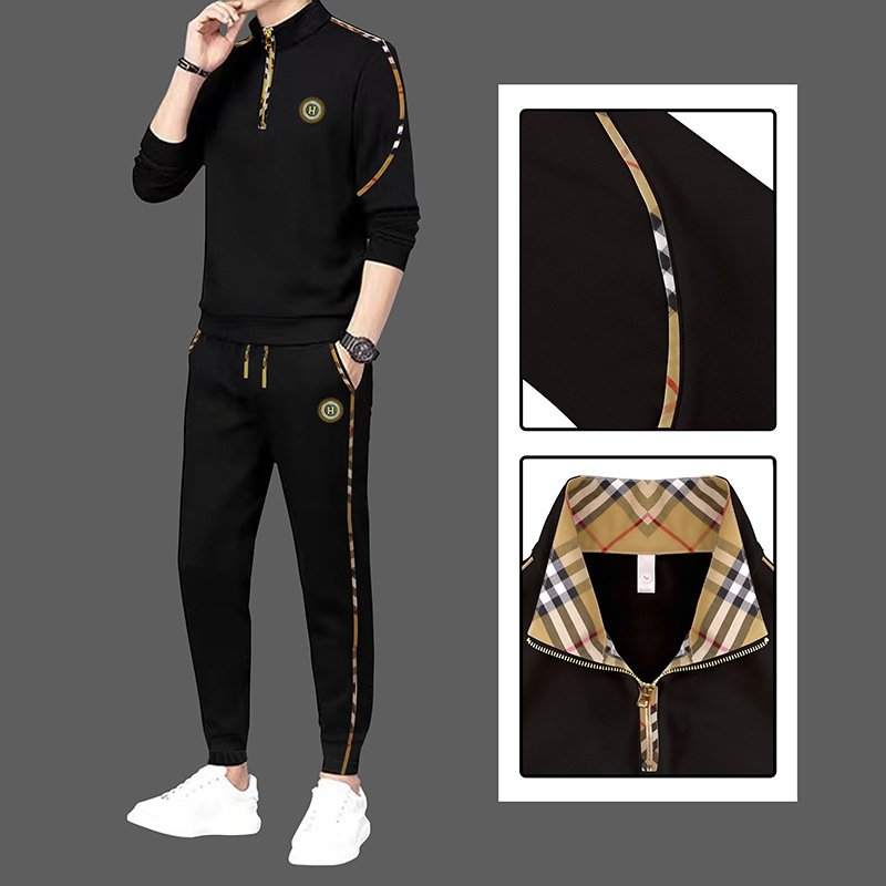 2 piece sweatsuit set men's clothing suits for men's hoodies & sweatshirts set