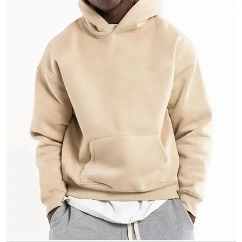 Streetwear men's clothing 100% cotton blank thick Fleece heavyweight oversized fit custom print logo men's hoodies&sweatshirt