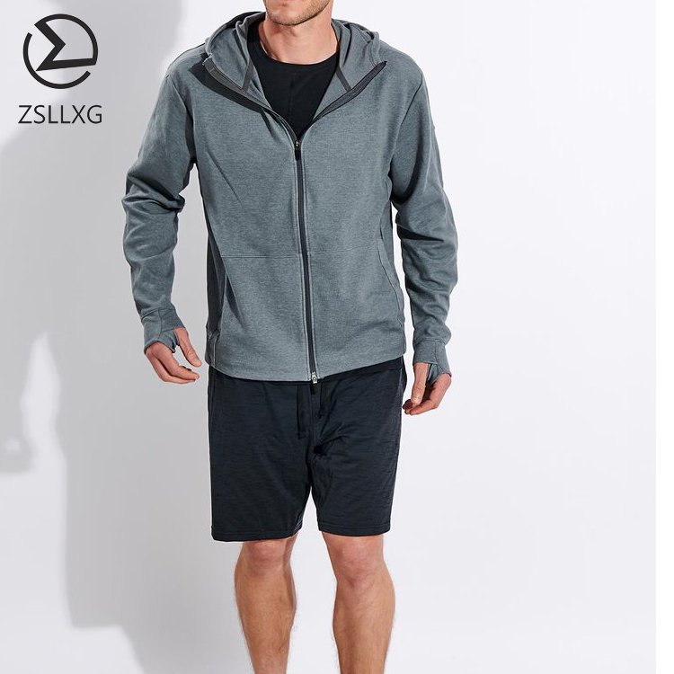 Autumn and Winter Fitness Running Training Long-sleeved Quick-dry Zipper Casual Sherpa Hoodie Man