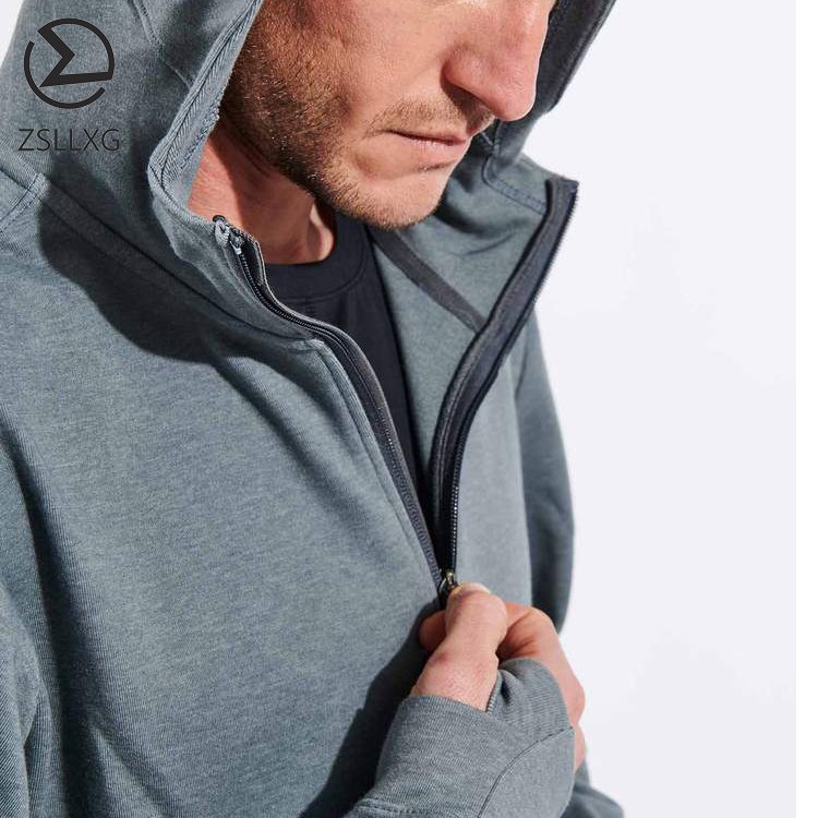 Autumn and Winter Fitness Running Training Long-sleeved Quick-dry Zipper Casual Sherpa Hoodie Man