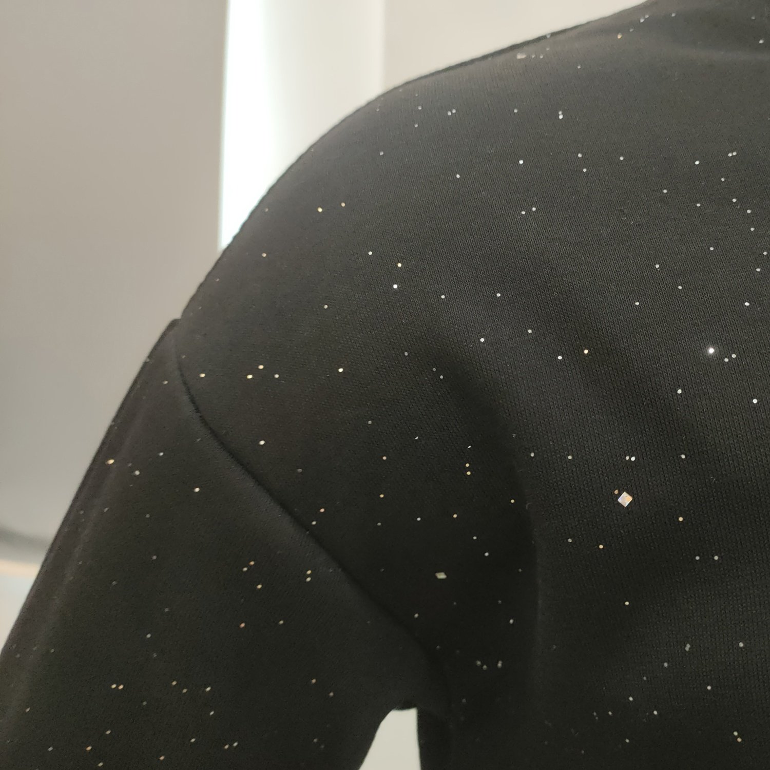 MASSGARMENT Fashion Streetwear Men's Oversized Sparkly Glitter Hoodie Sparkle Bling Rhinestones Hoodie Pullover Wholesale