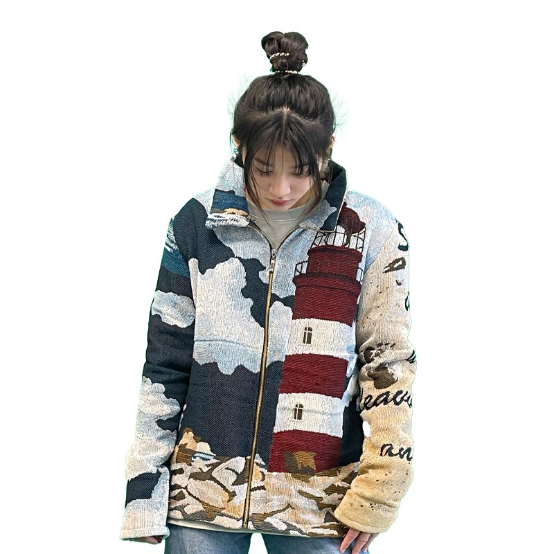 Custom Hand Made Outdoor Wear Casual tapestry hoodie men Patch work woven blanket hoodi warm heavy men's hoodie