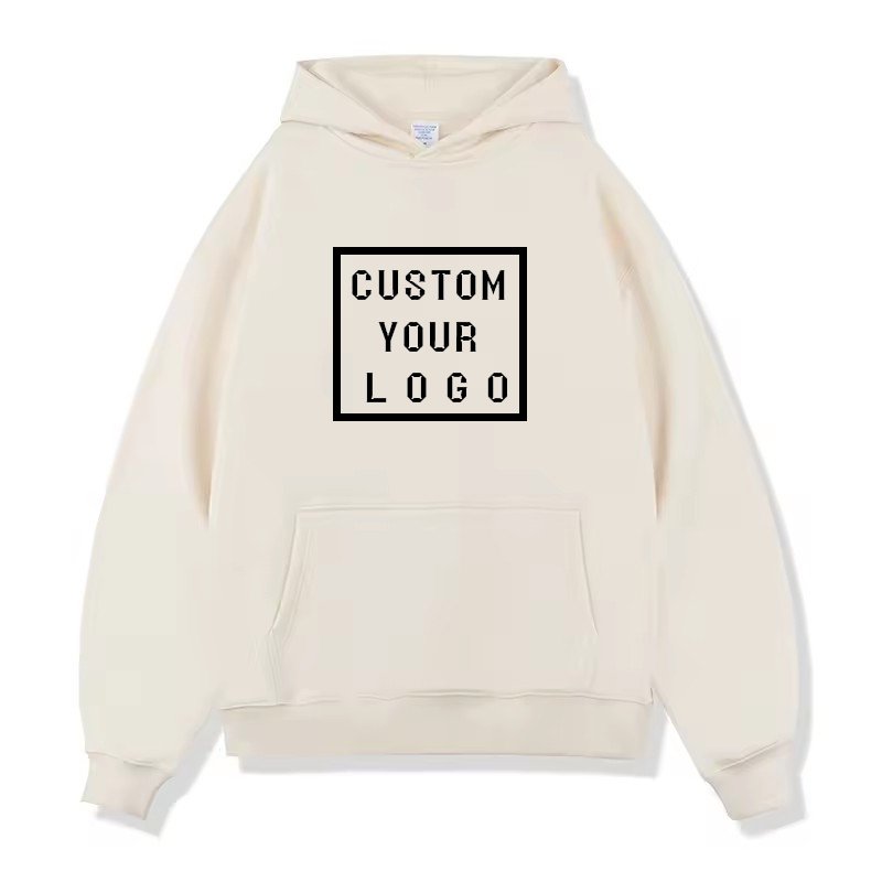 Custom Print Embroidered loose Hoodie Pullover High Quality 100%cotton Men's Sweatshirt oversiz Hoodie Heavyweight boxy Hoodie