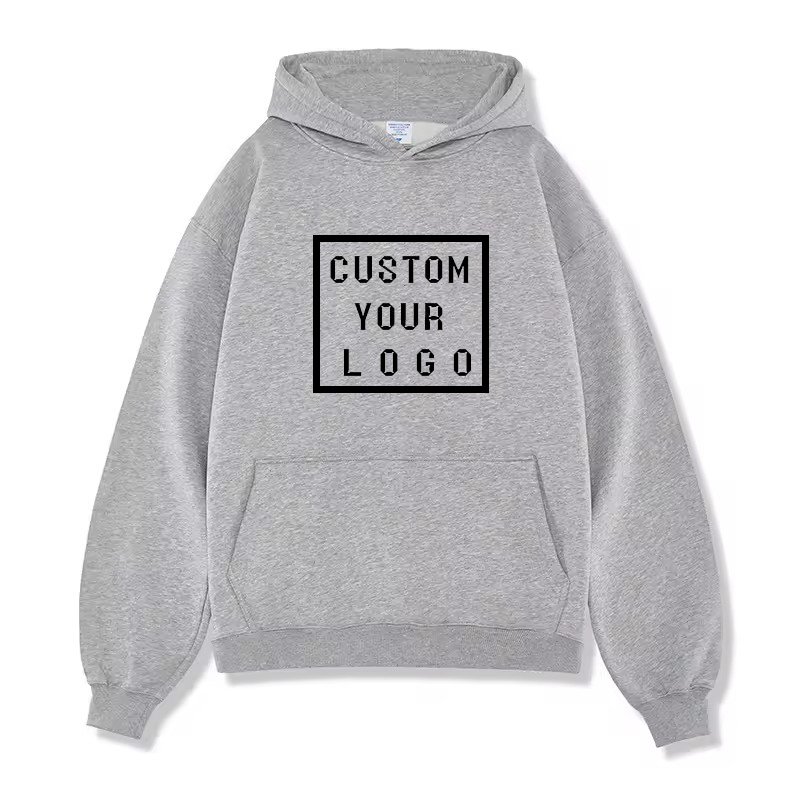 Custom Print Embroidered loose Hoodie Pullover High Quality 100%cotton Men's Sweatshirt oversiz Hoodie Heavyweight boxy Hoodie