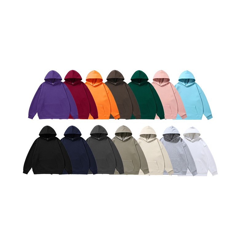Wholesale High Quality HeavyWeight Custom LOGO 420G Cotton Oversize Fleece Puff Printing Streetwear Men's Hoodies&Sweatshirts