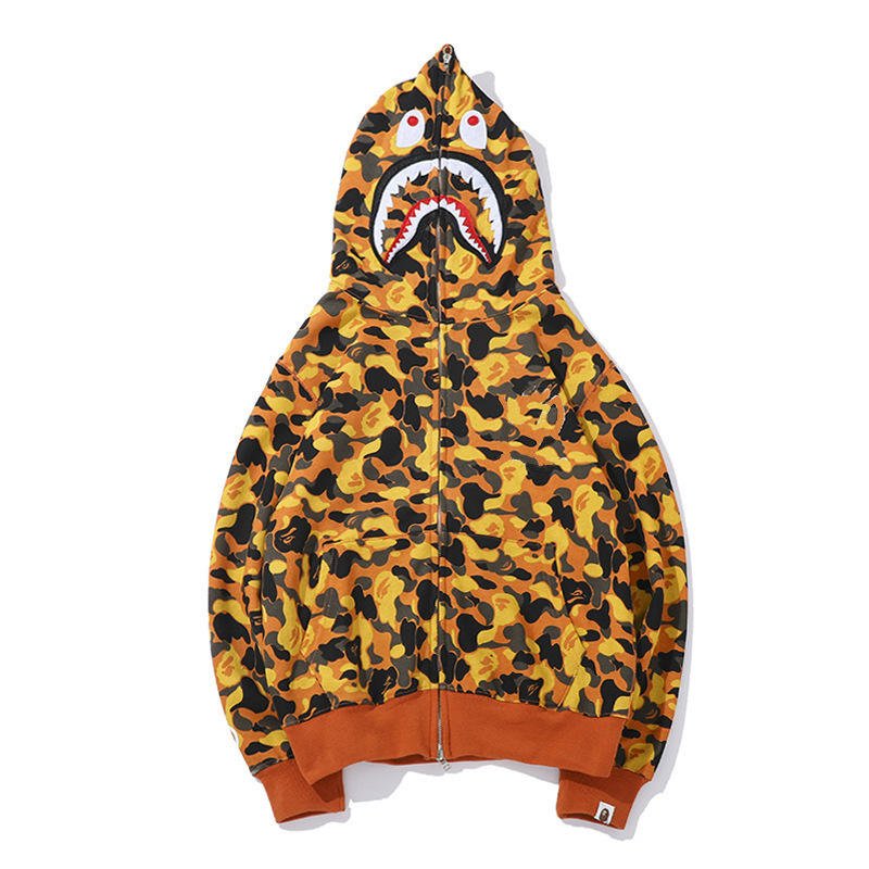 Supplier Wholesale zip up bapeesCamouflage print hoodie Camouflage Cotton Polyesr Sweatshirt men's hoodies Long sleeve jacket
