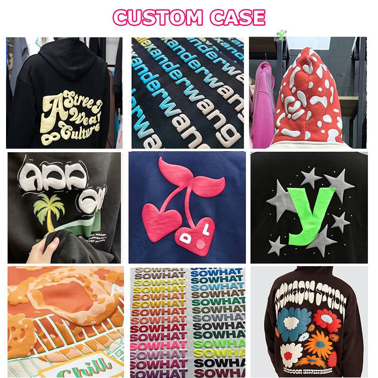 Wholesale Quality Puff Printing Heavyweight Cotton Men's Hoody Oversized Custom Print Luxury Pullover Cotton Custom Hoodies