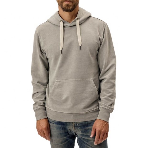 New Design Custom Multiple Color Men's Hoodies Stander Pullover Hooded 100% Cotton Regular Sleeve for Winter Plain Dyed Unlined
