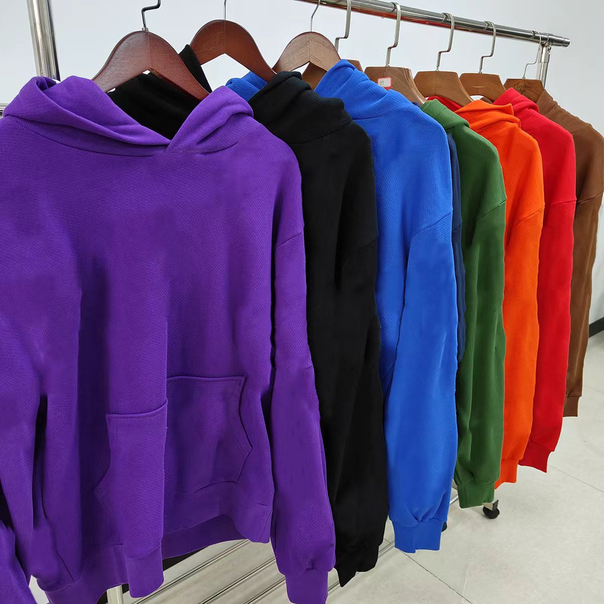 2024 new winter fashion french terry denim oversize hoodie for men and women tears sweater heavy weight jacket clothing 450 gsm