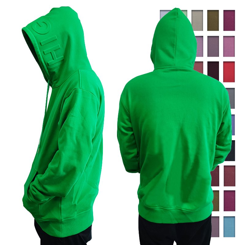 Wholesale streetwear essential heavyweight oversized custom embossed men hoodies