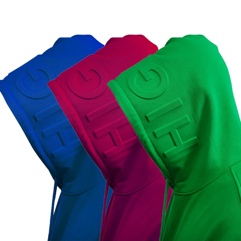 Wholesale streetwear essential heavyweight oversized custom embossed men hoodies