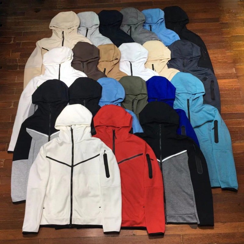 Custom logo High quality Tech Full Zip Tracksuit Hoodie Jogger Streetwear Men's hoodies sweatshirts Custom Logo For Men