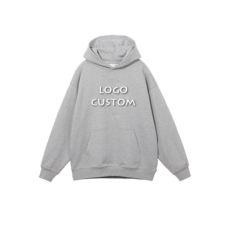 Custom Embroidered Cotton Oversized Men Hoodies Outdoor Casual Loose Sport Pullover Men's Hoodies