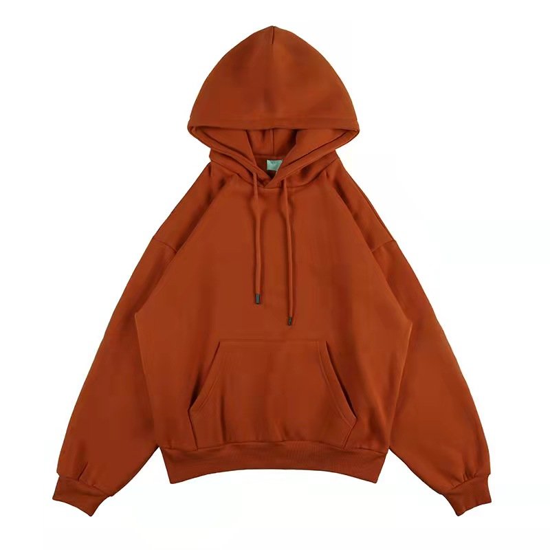 Winter Thick Fleece sweatshirts Oversized Plain Pullover print logo men's hoodies with Kangaroo pocket