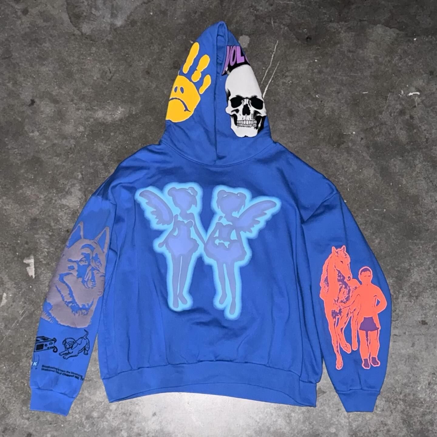 New Design Hip Hop Heavyweight Hoodie Oversized Puff Printing Pullover Sweatshirts Hot Selling Customized Letter Hoodies for Men