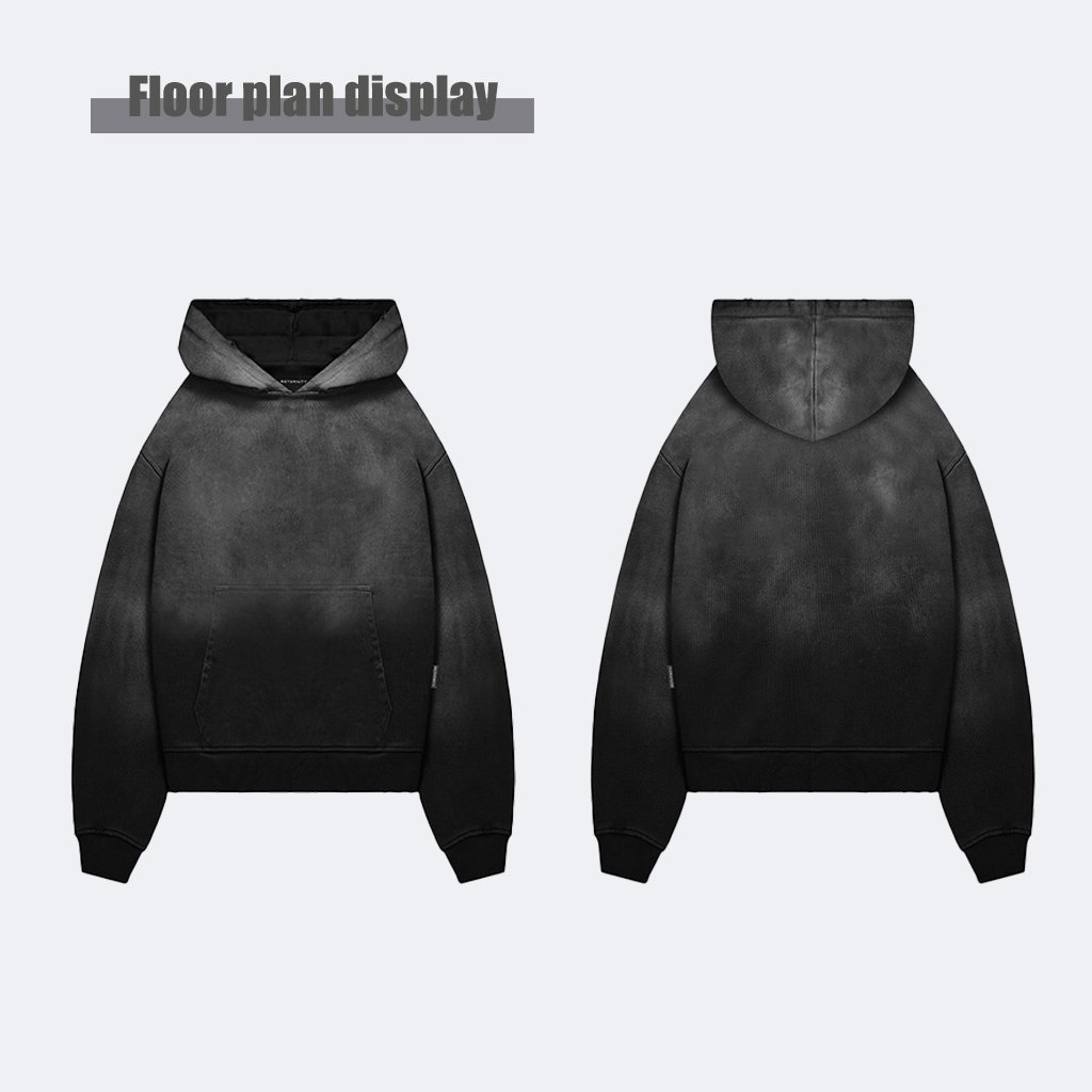 custom men's hoodies logo design 500gsm oversized heavy weight 100% cotton hoodie streetwear vintage acid washed hoodies for man