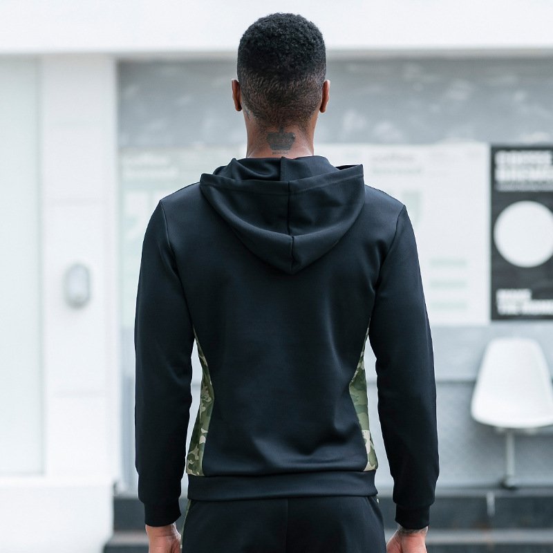 Camouflage Long Sleeve Breathable Athletic Coat Tops Quickly Dry coat Gym Training Men's Hoodies