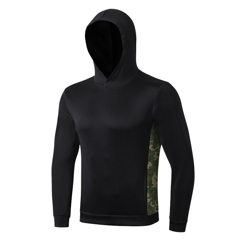 Camouflage Long Sleeve Breathable Athletic Coat Tops Quickly Dry coat Gym Training Men's Hoodies