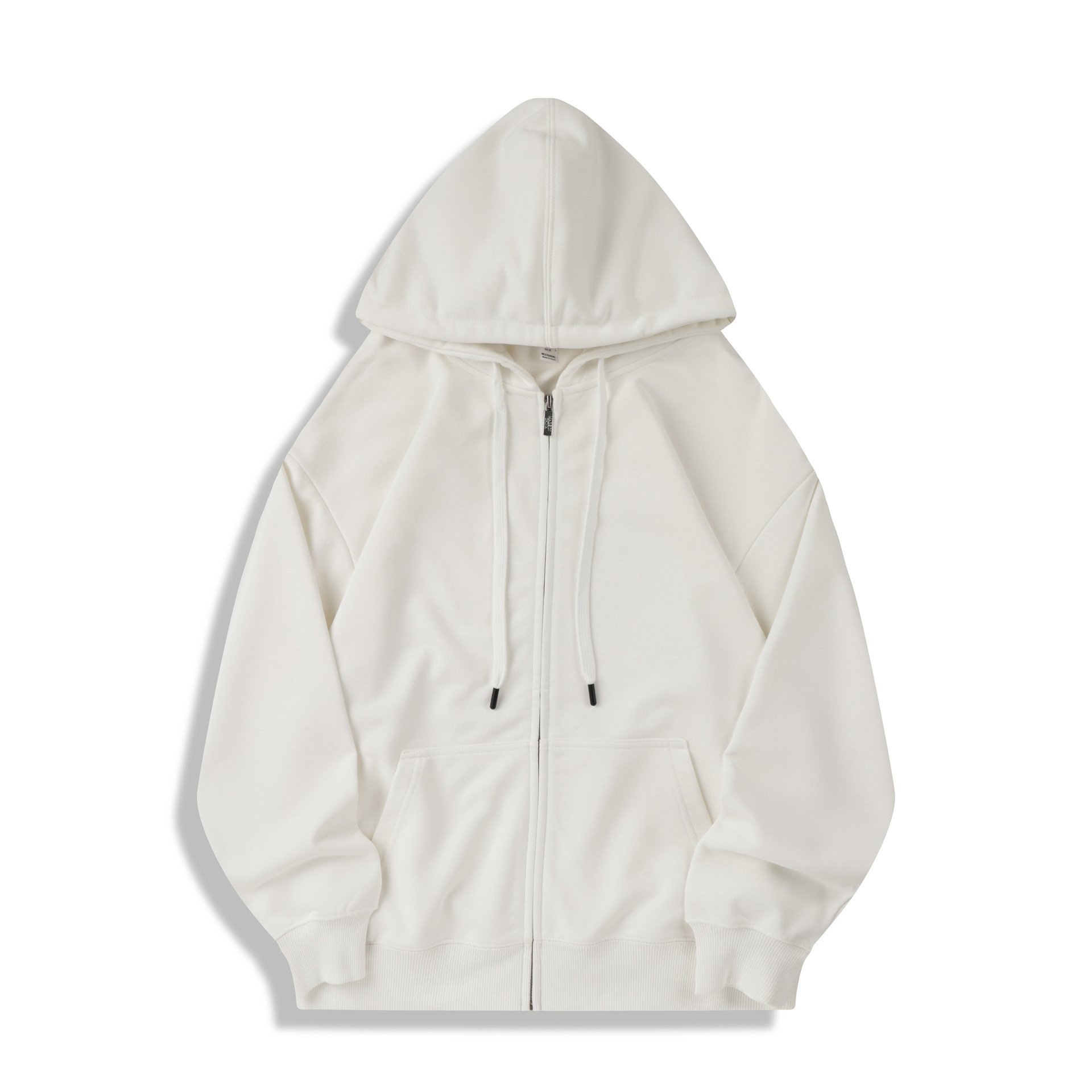 New Heavyweight 330gsm Oversized Hoodie French Terry Zip Up Sweatshirts Blank Casual Men's Hoodies