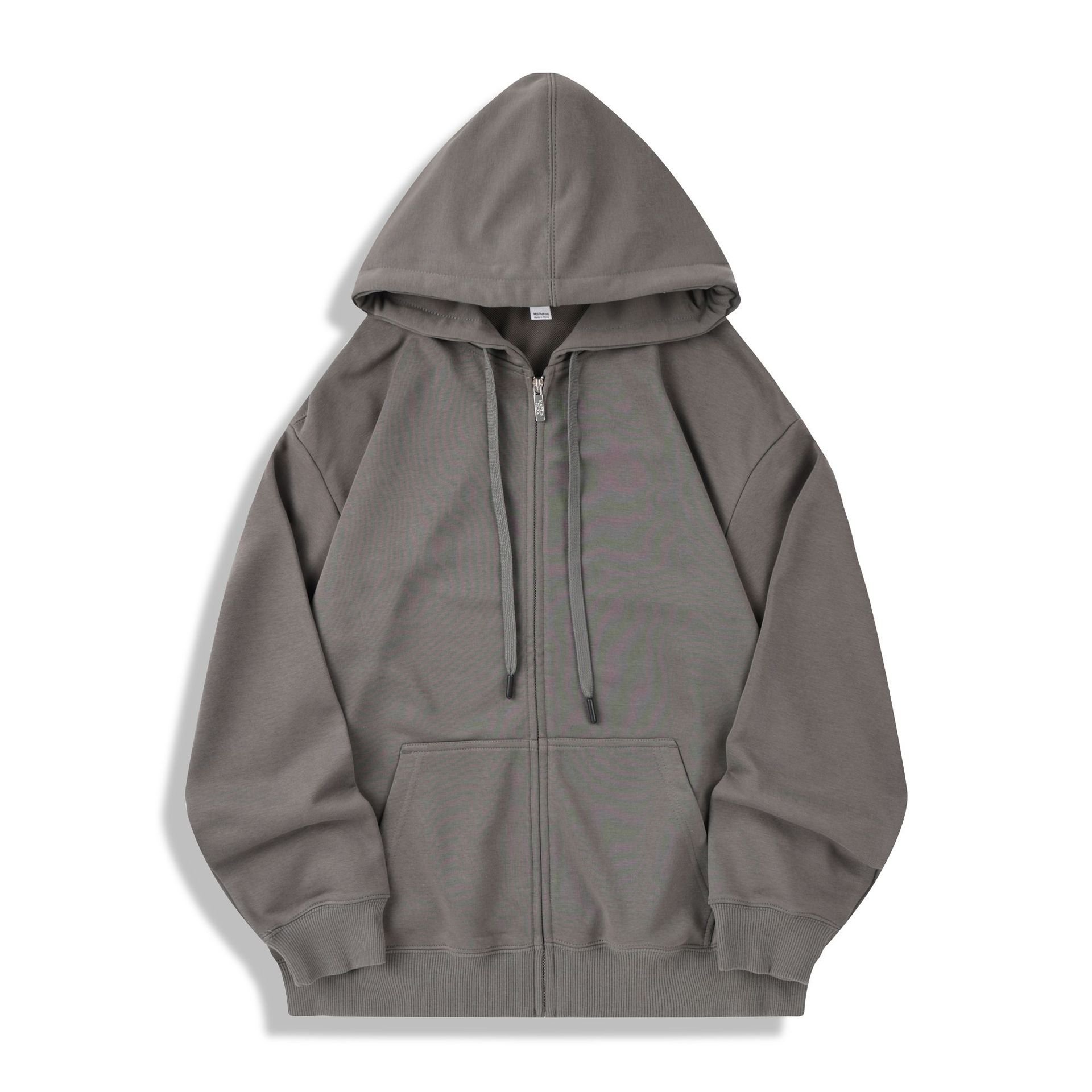 New Heavyweight 330gsm Oversized Hoodie French Terry Zip Up Sweatshirts Blank Casual Men's Hoodies
