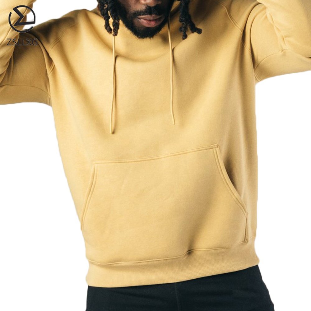 Custom Print High Quality Oversized Male Hoodies Wholesale Design 100% Cotton Pullover Sweatshirts Gym Jogging Bulk Men's Hoodie