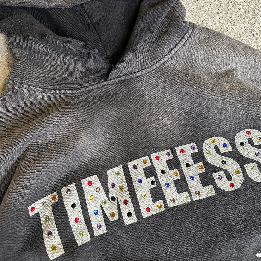 Custom Logo Rhinestone Washed Hoodie Manufacturer Men Printing Casual Sweatshirts For Men