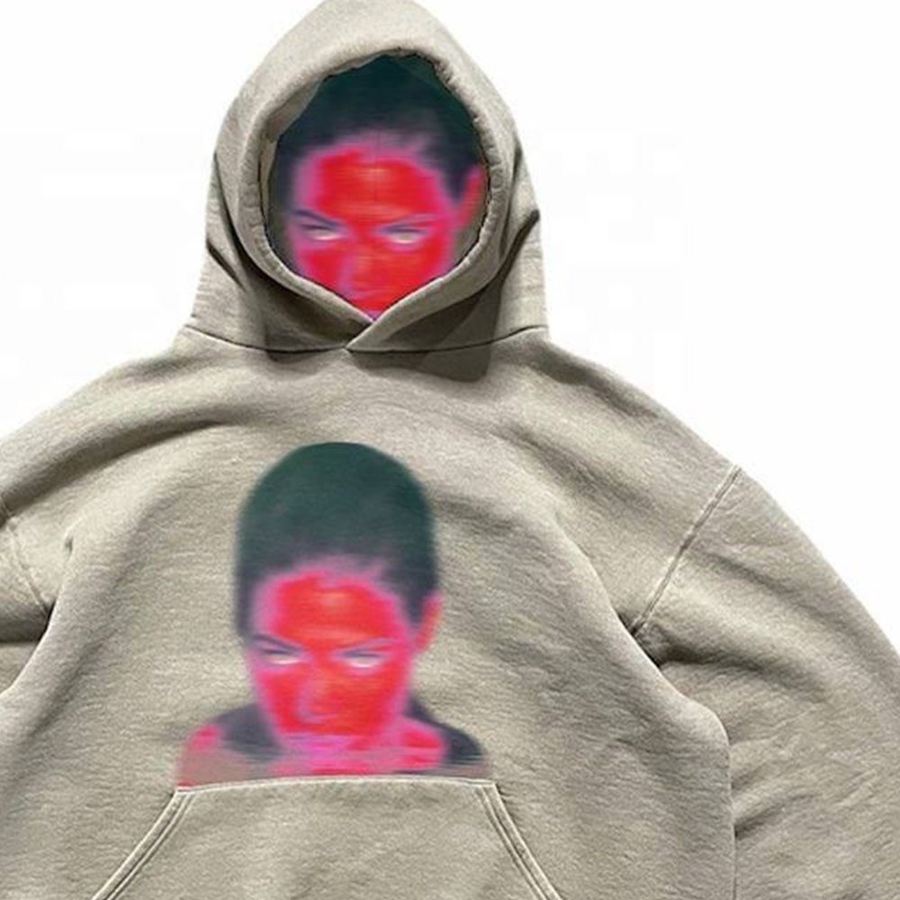 Custom Logo 500gsm Heavyweight Hoodies Sweatshirt Cotton Fleece Dtg Print Stone Acid Wash Cropped Vintage Hoodie For Men