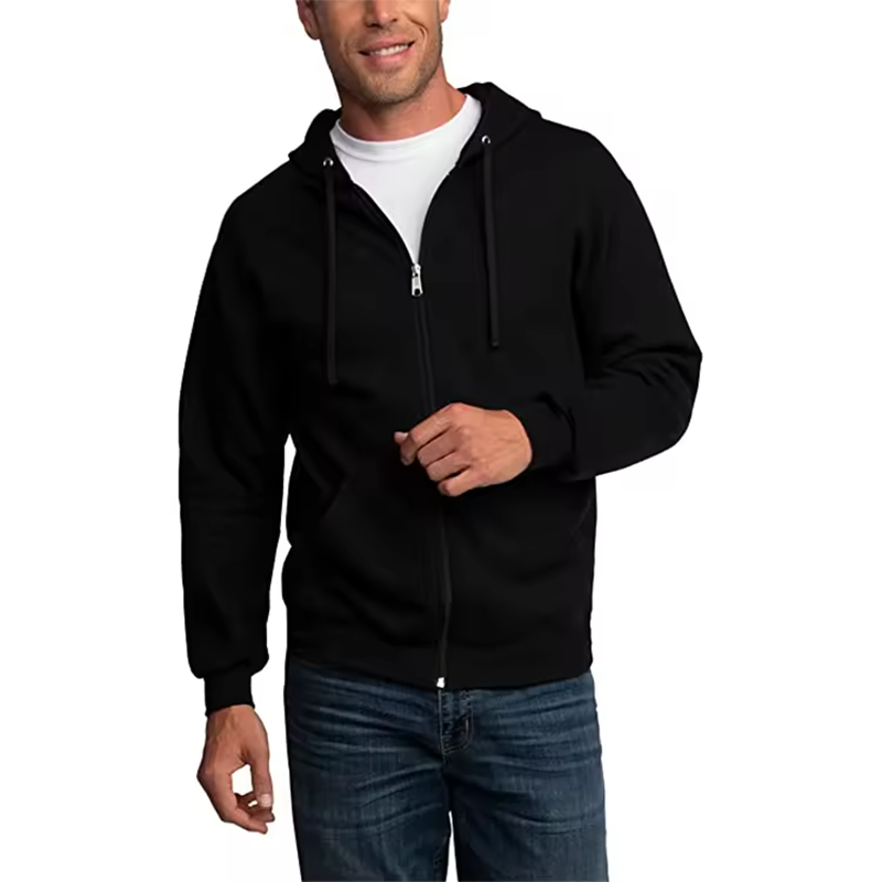 Wholesale Heavyweight Cotton Breathable Plus Size Men's Hoodies Full Zip Up Hoodie For Man And Women