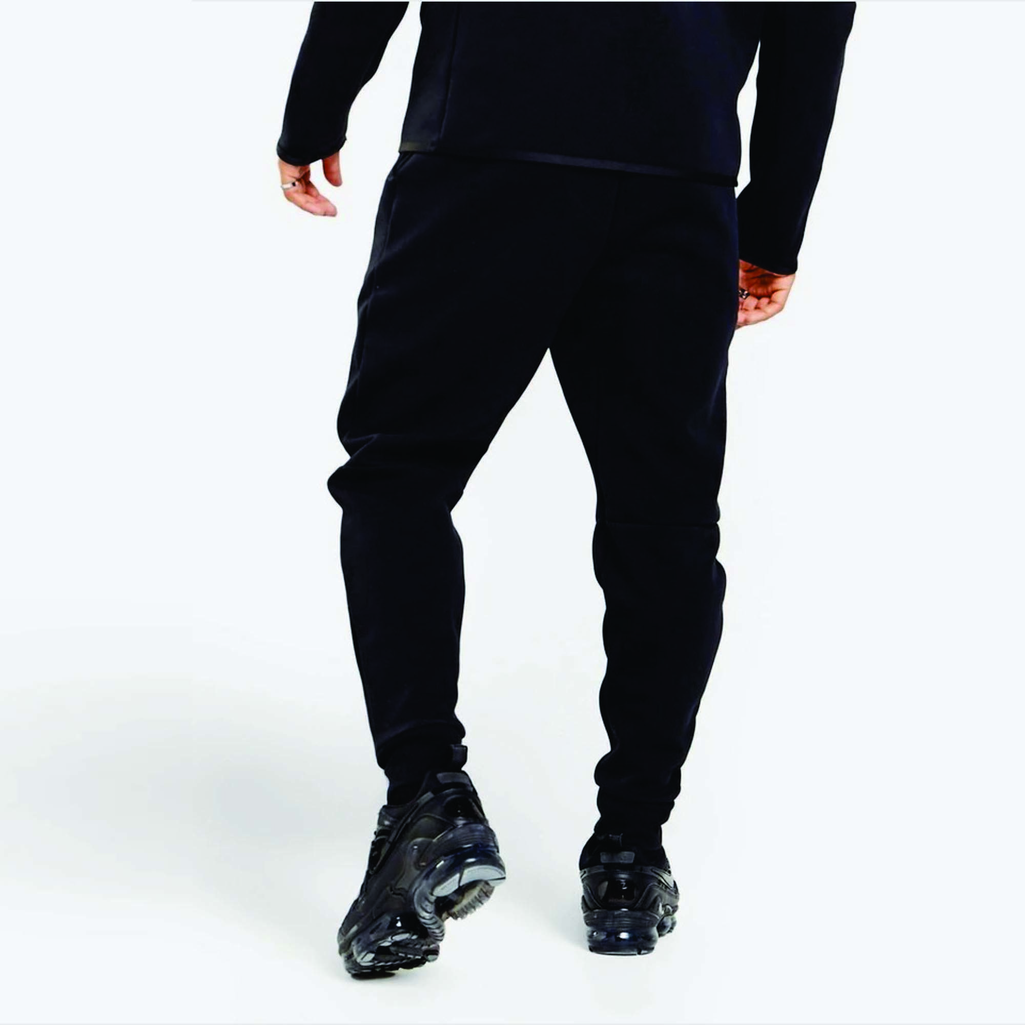 OEM Design Men's Tech Fleece Tracksuit Full Zip Hoodie & Joggers Sweatpants 69% Cotton 31% Polyester Black Quick Dry Features