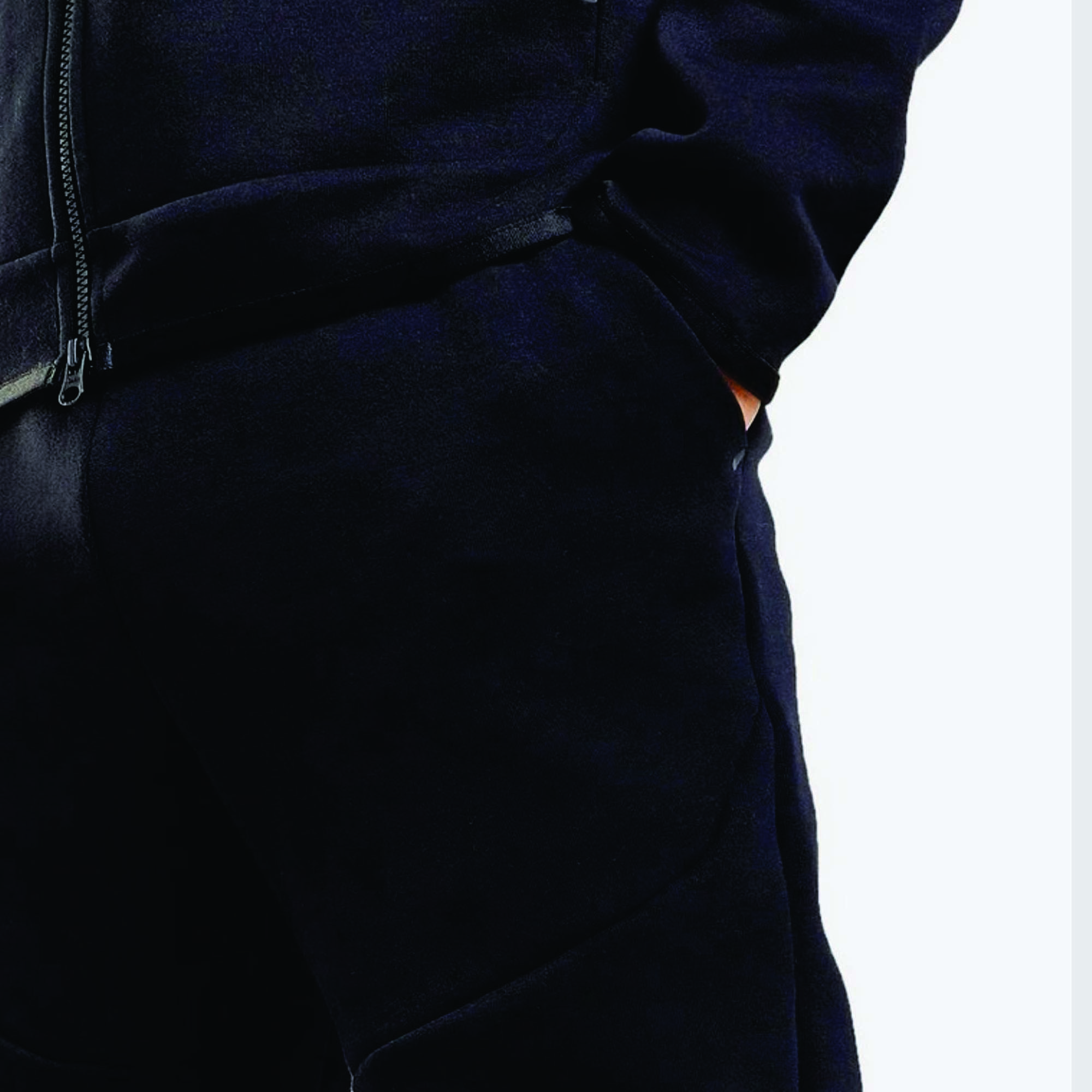 OEM Design Men's Tech Fleece Tracksuit Full Zip Hoodie & Joggers Sweatpants 69% Cotton 31% Polyester Black Quick Dry Features