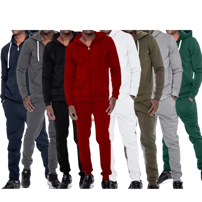 custom fitness mens pullover jacket gym pant jogging men tracksuit sweatshirts men's zipper hoodies set