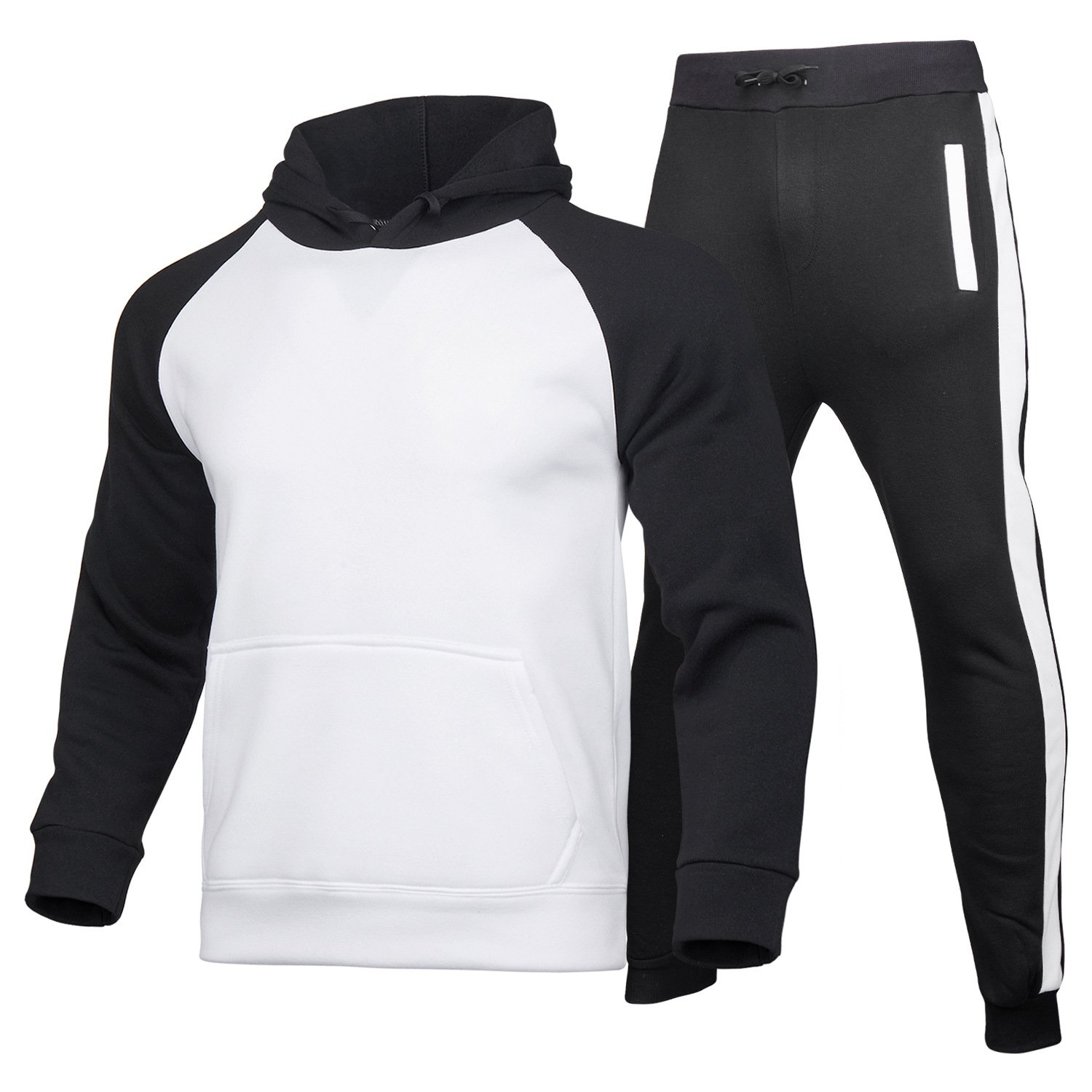Fashion style unisex pullover hoodie casual tracksuit sports jogging loose sweatsuit