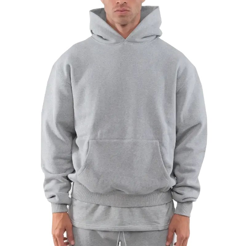Drop Shoulder Puff Printing Wholesale Heavyweight Cotton Men's Hoody Oversized Custom Print Luxury Pullover Cotton Custom Hoodie