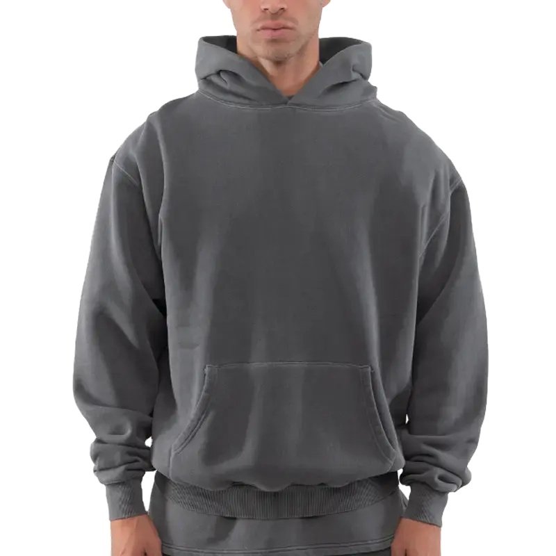 Drop Shoulder Puff Printing Wholesale Heavyweight Cotton Men's Hoody Oversized Custom Print Luxury Pullover Cotton Custom Hoodie