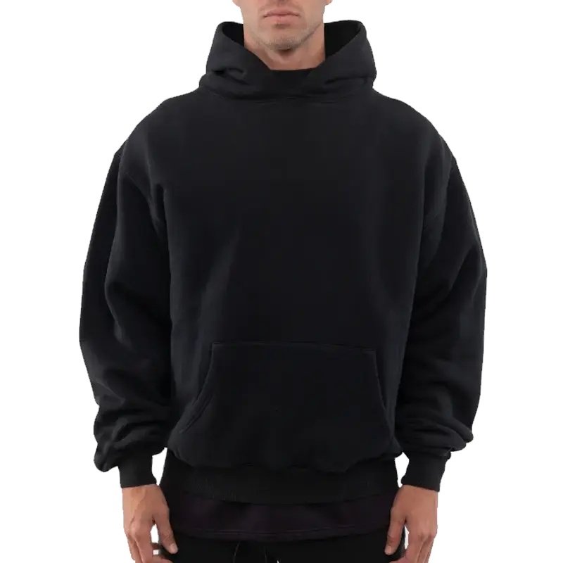 Drop Shoulder Puff Printing Wholesale Heavyweight Cotton Men's Hoody Oversized Custom Print Luxury Pullover Cotton Custom Hoodie