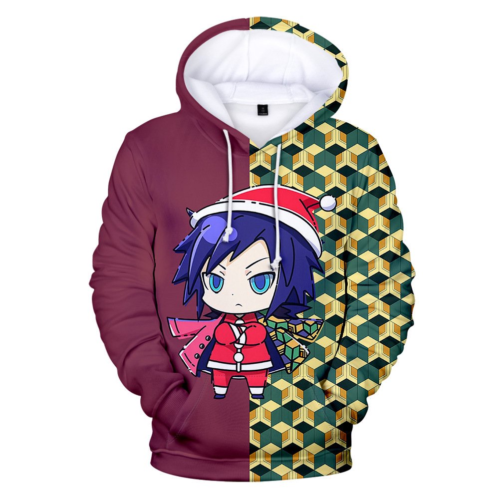Custom New Designs Stock Christmas Japanese Anime Hoodie Wholesale Comics Cosplay Adults And Children Universal Sweatshirt