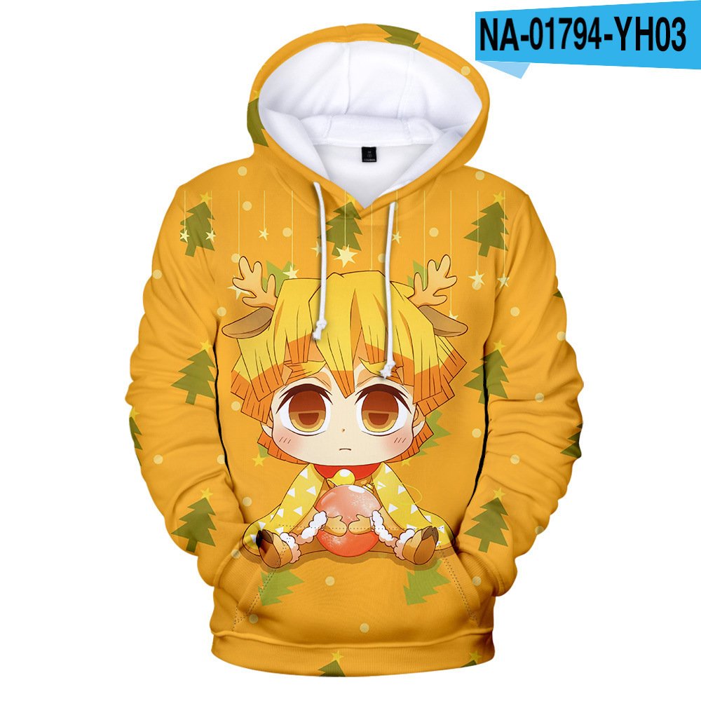 Custom New Designs Stock Christmas Japanese Anime Hoodie Wholesale Comics Cosplay Adults And Children Universal Sweatshirt