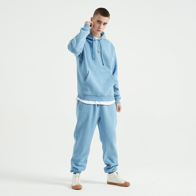 Custom 345gsm Blank High Quality Fleece Cotton Plain Oversized Men Hoodie Wholesale