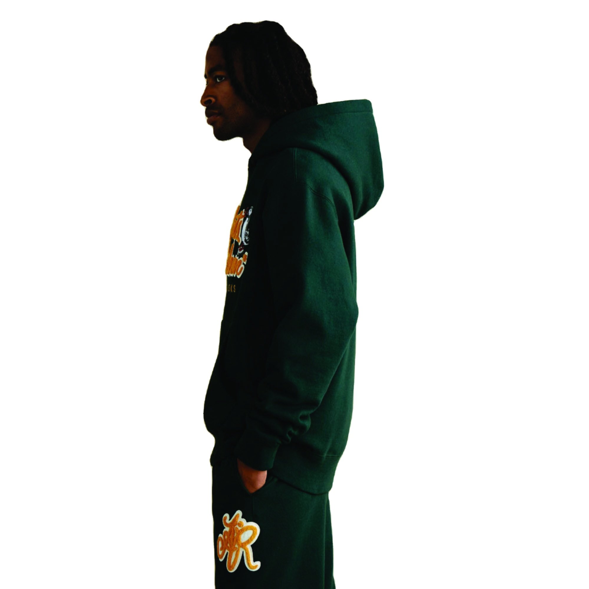 High Quality 400g Printing Fleece Oversized Hoodies and Sweatpants Set Embroidery Logo Winter Shoulder Drop Hoodie Sweat Pants
