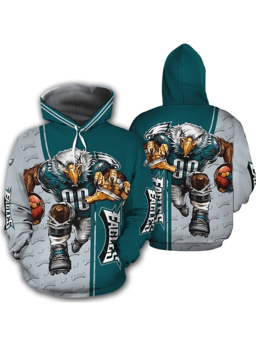 2024 Hot Sales American Football Teams Autumn And Winter Men's Training Wearing Long Sleeve Pullover Hoodies Dallas KC Eagles
