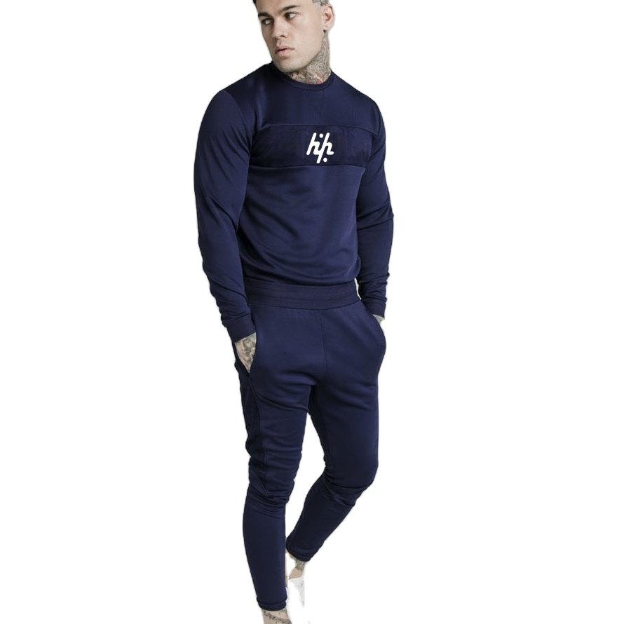 navy blue Men's Street Wear Tracksuits Man Sport Track Suit Manufactured by Huzaifa Products. ( PayPal Verified )