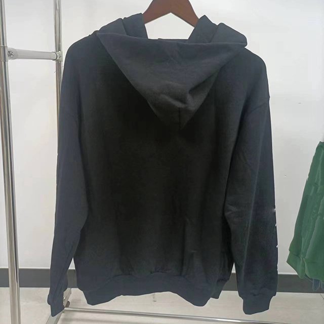 Vintage Cut Sew Hoodie 100% Cotton Winter Knitted Design Custom Embroidery Patch
