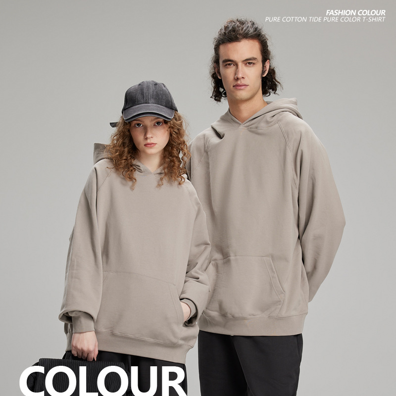 Custom 460G Terry Hoodie Men's Unisex Pullover with Hooded Long Sleeve Hip Hop Style Western Logo Sweatshirts