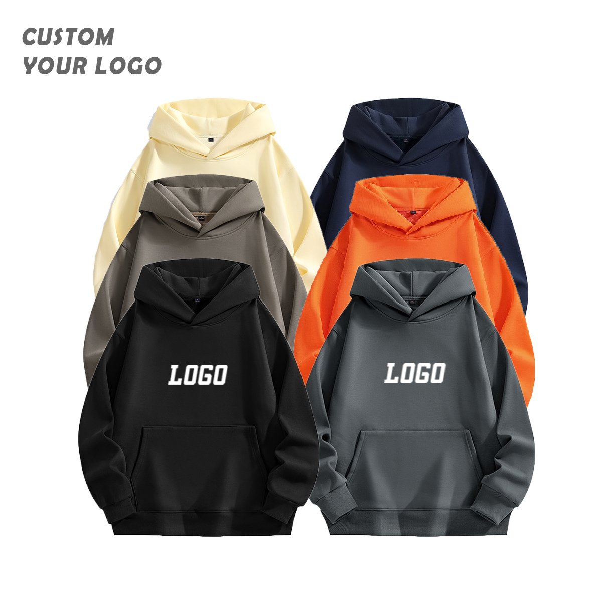 100% Cotton women's hoodies High Quality sweatshirts us size tracksuit unisex heavyweight custom hoodies men